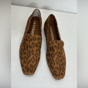 AEROSOLES Men's Tan Leopard Loafers